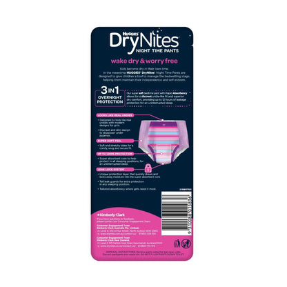 DryNites Night Time Pants For Girls 8-15 Years (27-57kg) - 8 pack