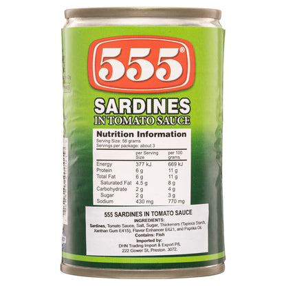 555 Sardines In Tomato Sauce - 155g