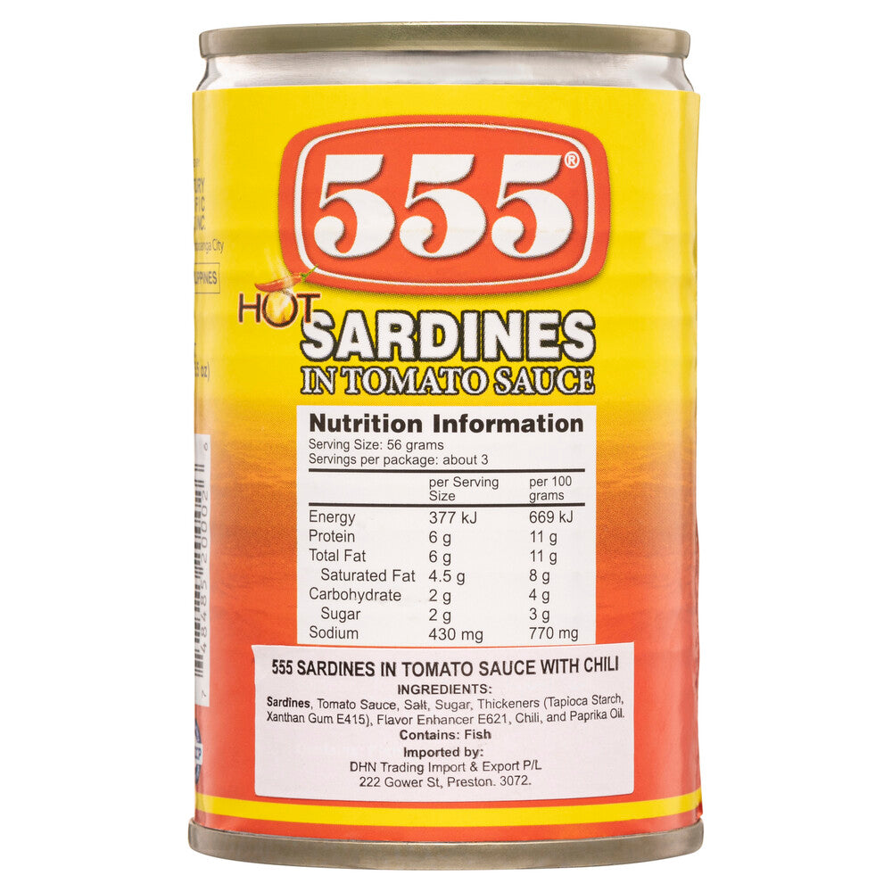 555 Sardines In Tomato Sauce Chilli - 155g