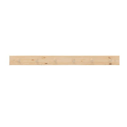 Mode 6 Hook Rack - Natural Pine Board - 6 Hooks - Functional Design