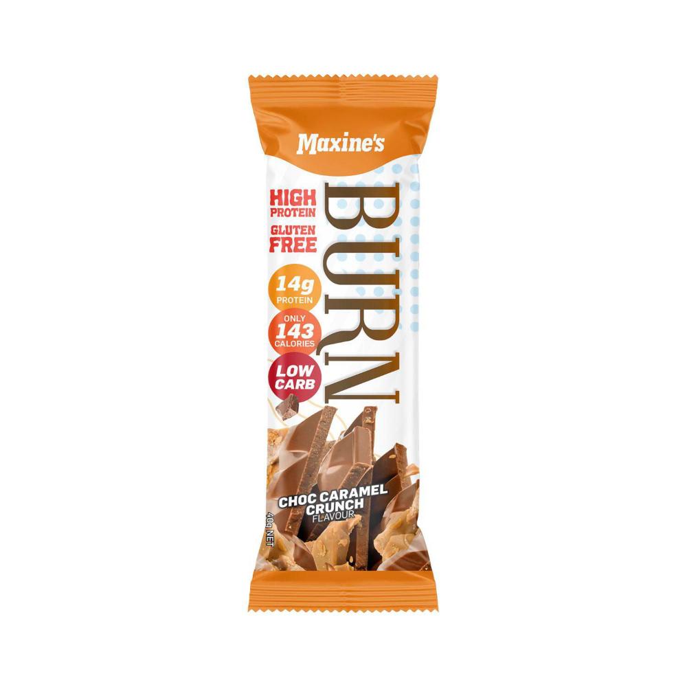 Maxine's Burn High Protein Bar Choc Caramel Crunch - 40g