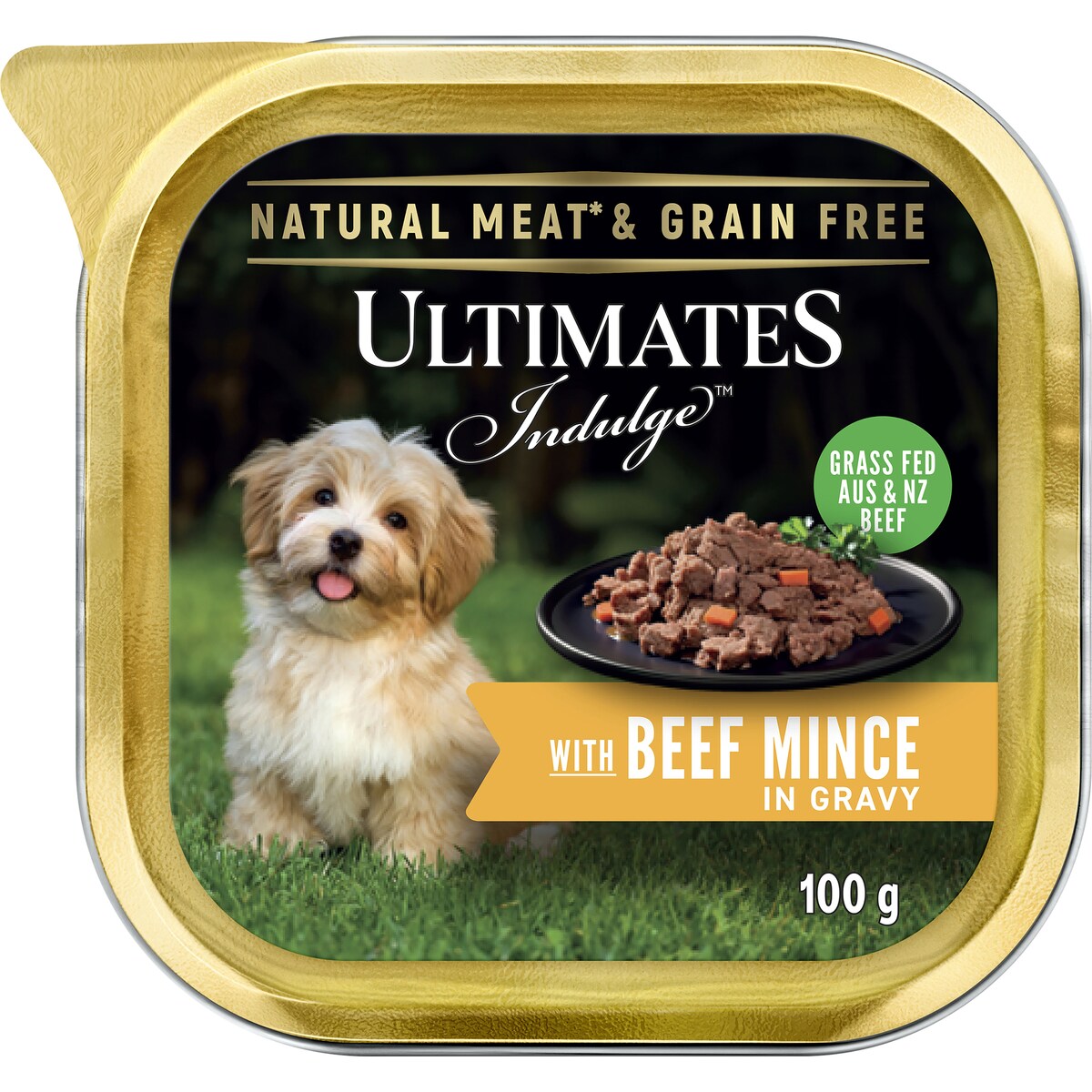 Ultimates Indulge Dog Food Beef Mince In Gravy 100g