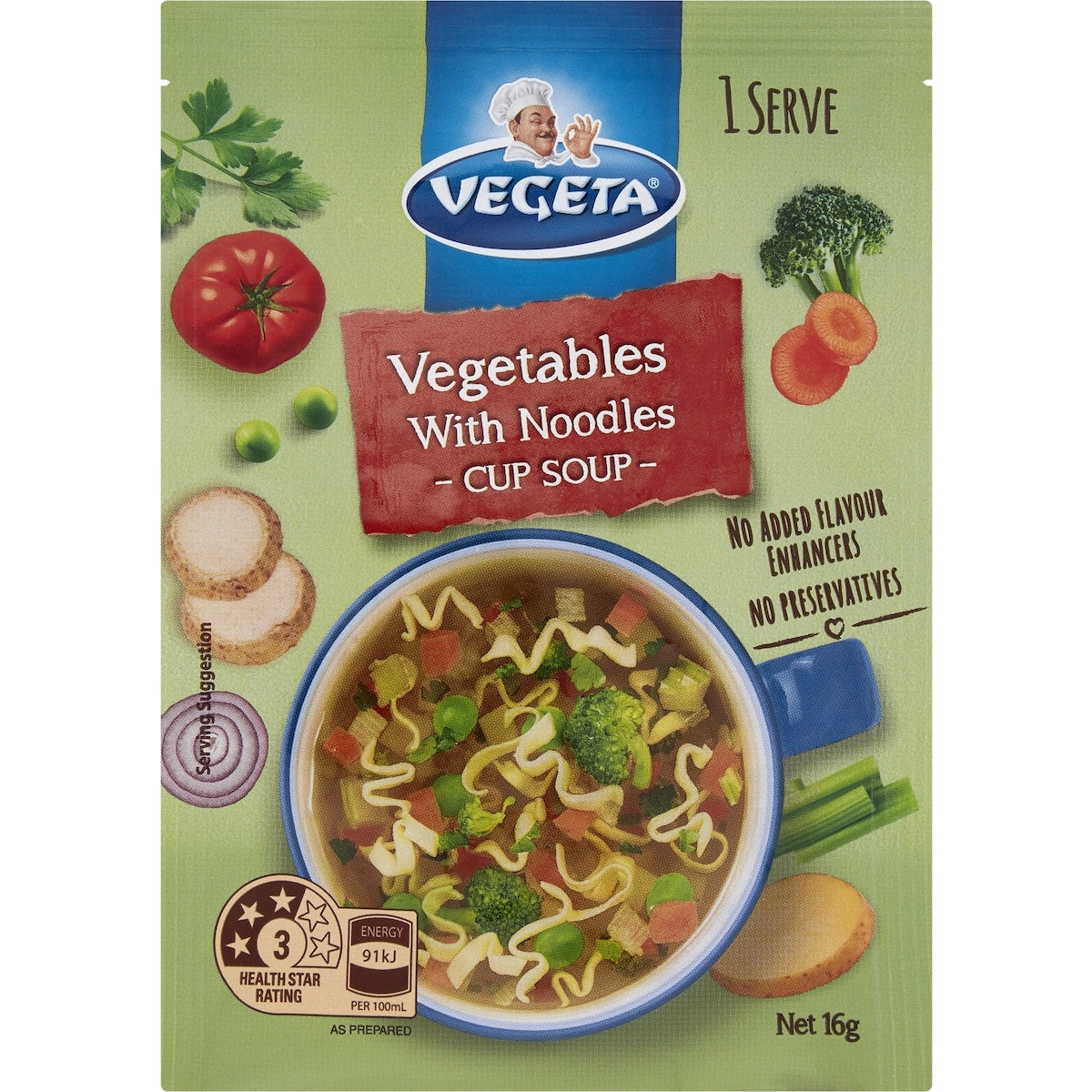 Vegeta Vegetables With Noodles Cup Soup 16g