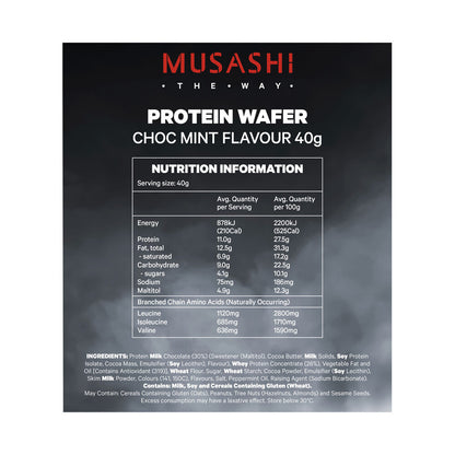 Musashi Protein Wafer Bar Choc Mint - 40g
