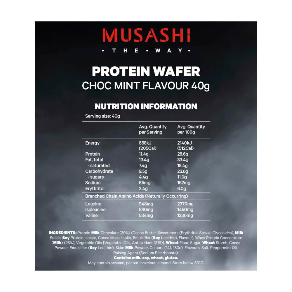 Musashi Protein Wafer Bar Choc Mint - 40g