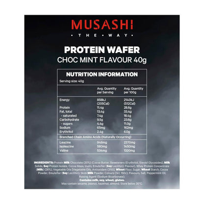 Musashi Protein Wafer Bar Choc Mint - 40g