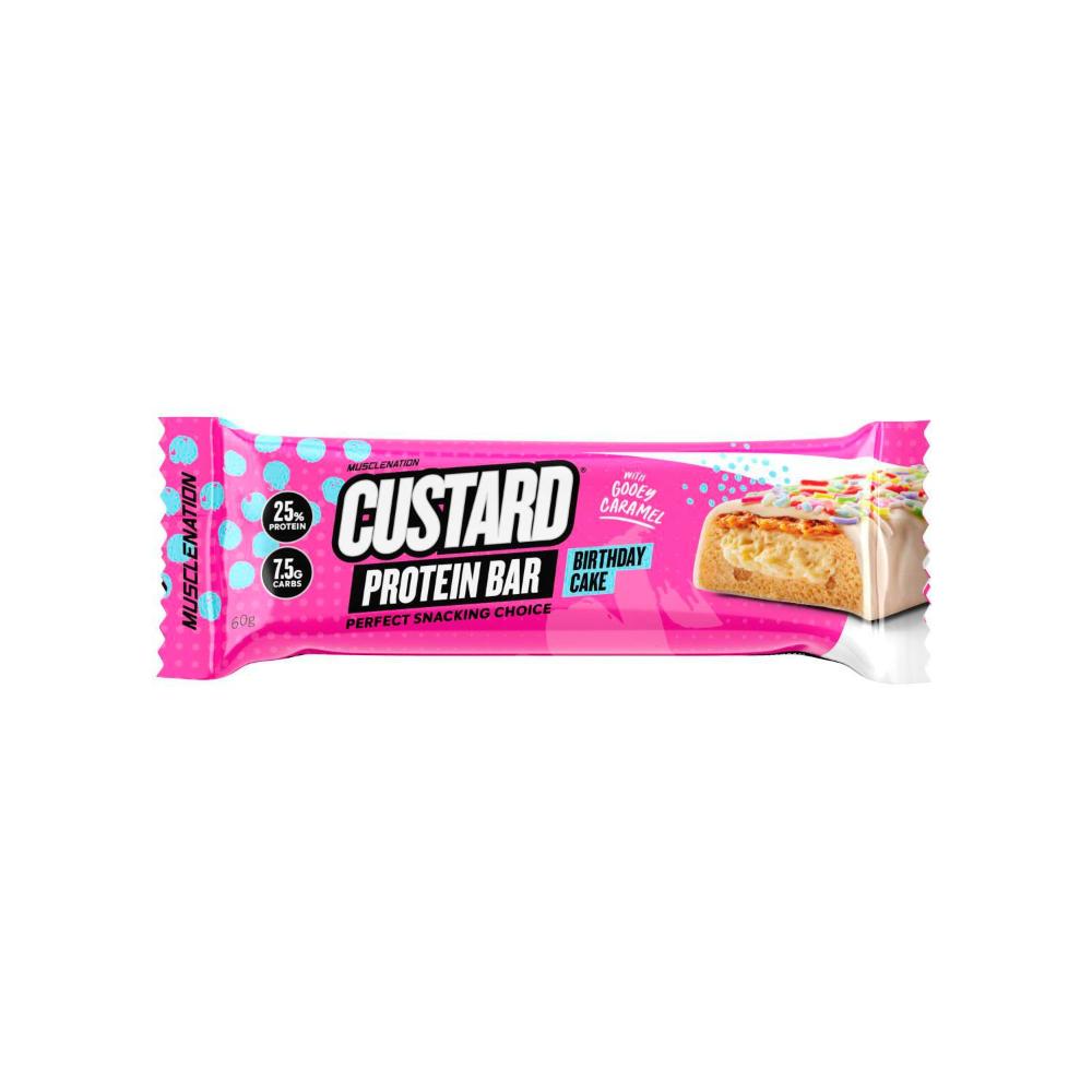 Muscle Nation Custard Protein Bar Birthday Cake - 60g