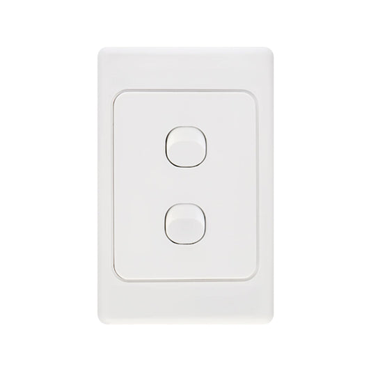 Deta Double Vertical Switch - 2 Gang