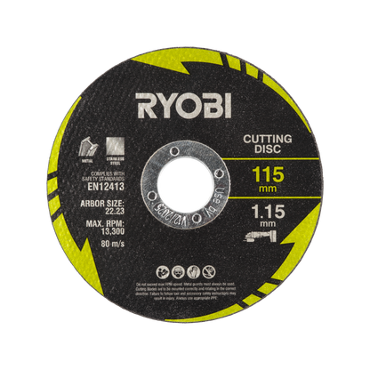 Ryobi Cutting and Grinding Set - 115mm - 4 Piece