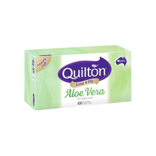 Quilton Gold 4ply Facial Tissues Aloe Vera - 100 pack