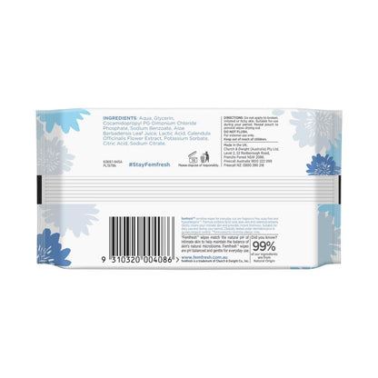 Femfresh Sensitive Intimate Wipes Travel Size - 20 Pack