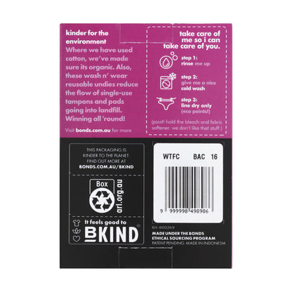 Bonds Bloody Comfy Period Full Brief Heavy Size 16 - 1 pack