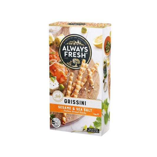 Always Fresh Grissini Breadsticks Sesame & Sea Salt - 125g