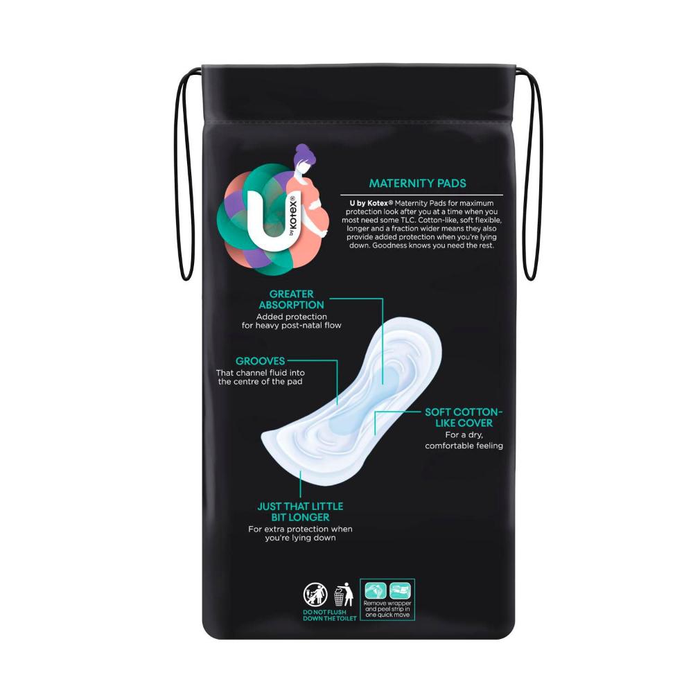 U by Kotex Maternity Pads No Wings - 10 pack