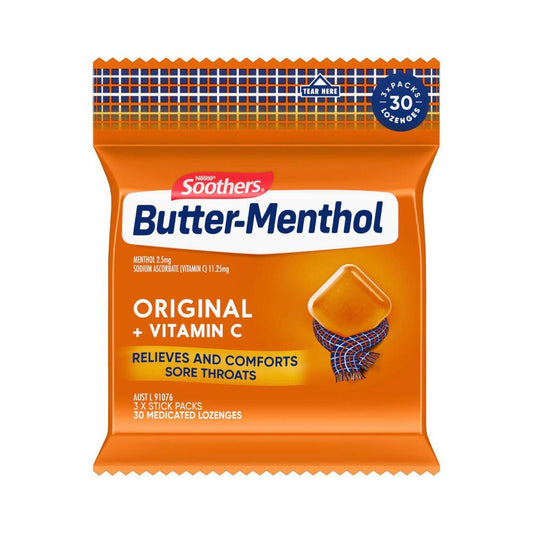 Soothers Allens Medicated Buttermenthol - 30 pack