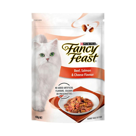 Fancy Feast Dry Cat Food Beef Salmon Cheese - 450g