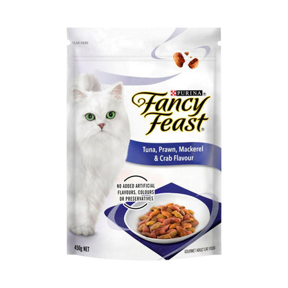 Fancy Feast Dry Cat Food Tuna Prawn Mackerel Crab - 450g