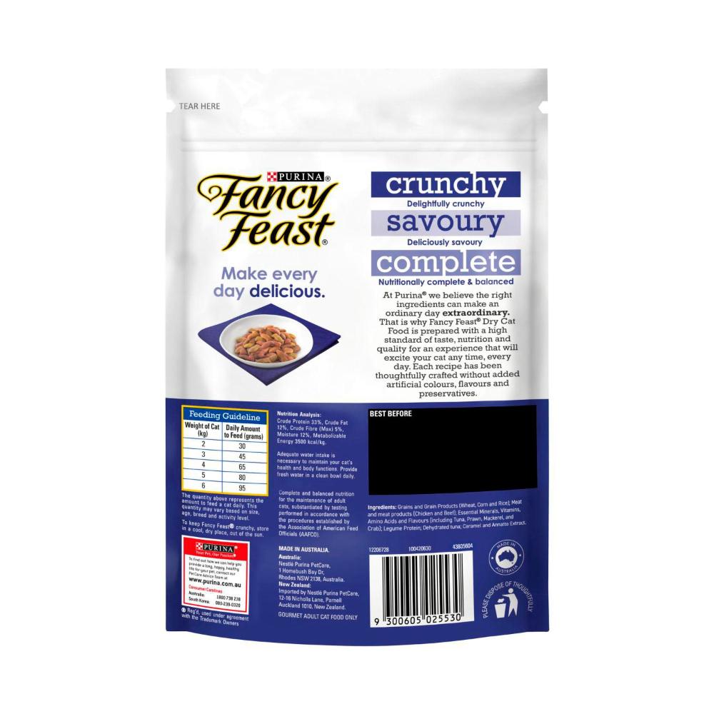 Fancy Feast Dry Cat Food Tuna Prawn Mackerel Crab - 450g