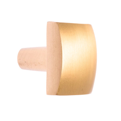 Lane Brass Curved Square Knob - 32.62 x 33.06mm