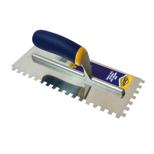 Qep Square Notch Stainless Steel Trowel - 8mm - 280 x 115mm