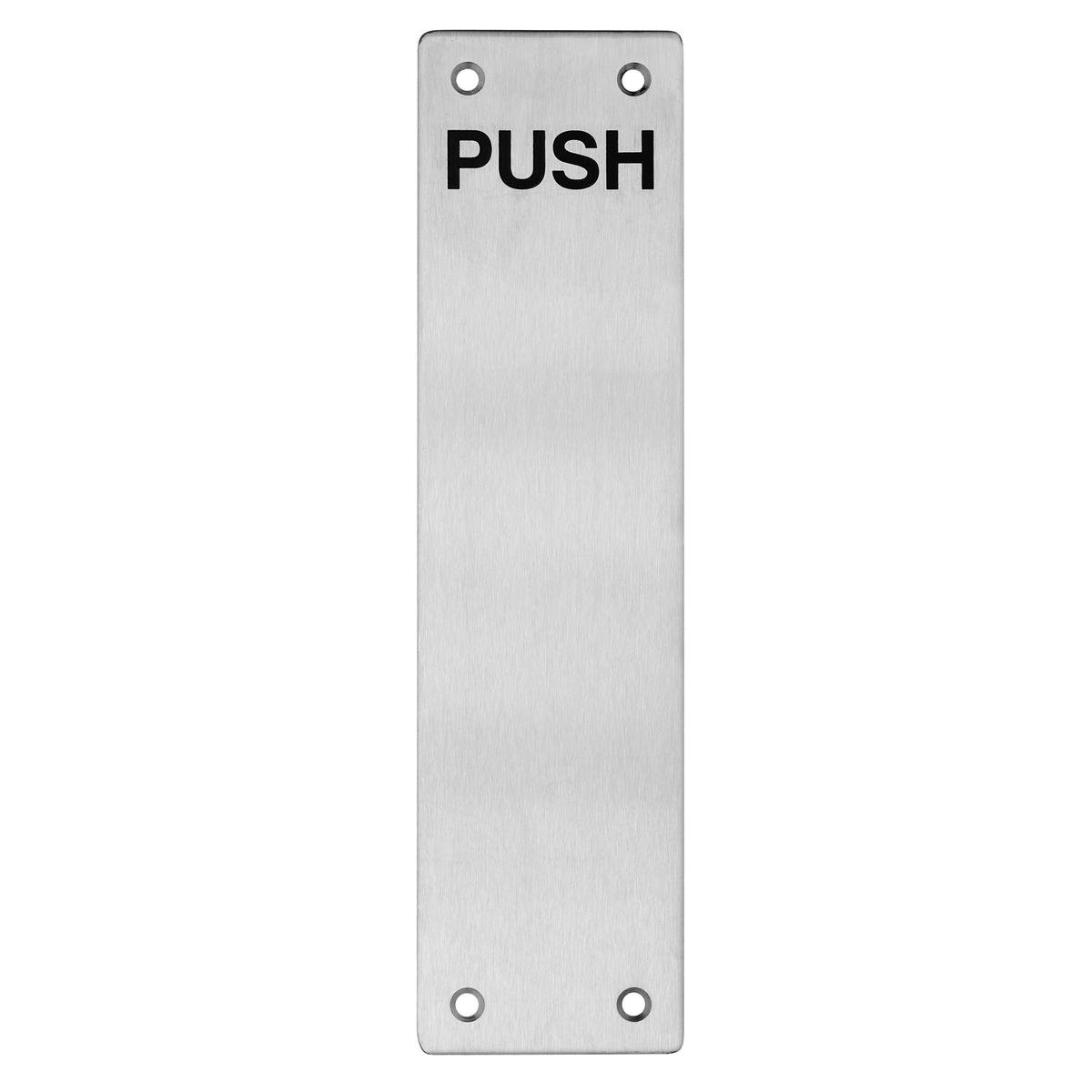 Lemaar Engraved Push Plate 250x65x2mm Satin Stainless Steel DDA Compliant