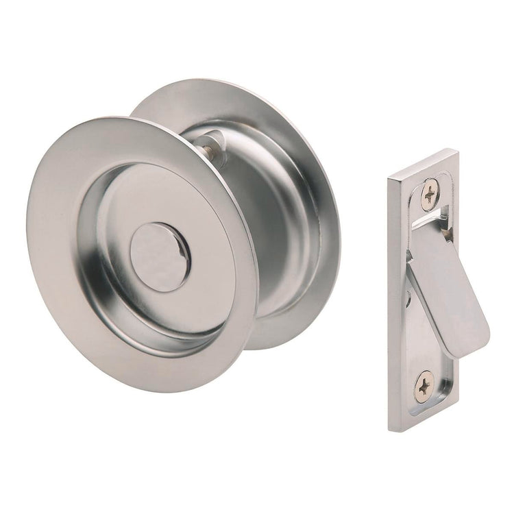 Gainsborough Satin Chrome Circular Passage Sliding Cavity Door Set