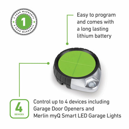 Merlin E985M Garage Door Remote - 4 Button - 46 x 57mm