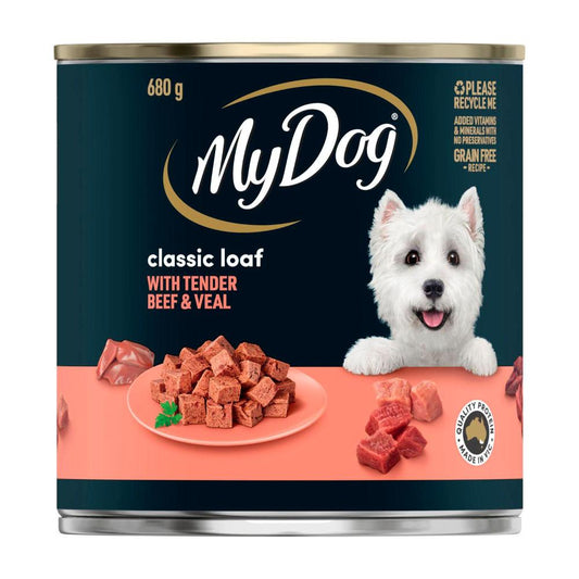 My Dog assic Loaf With Tender Beef & Veal Can Wet Dog Food - 680g