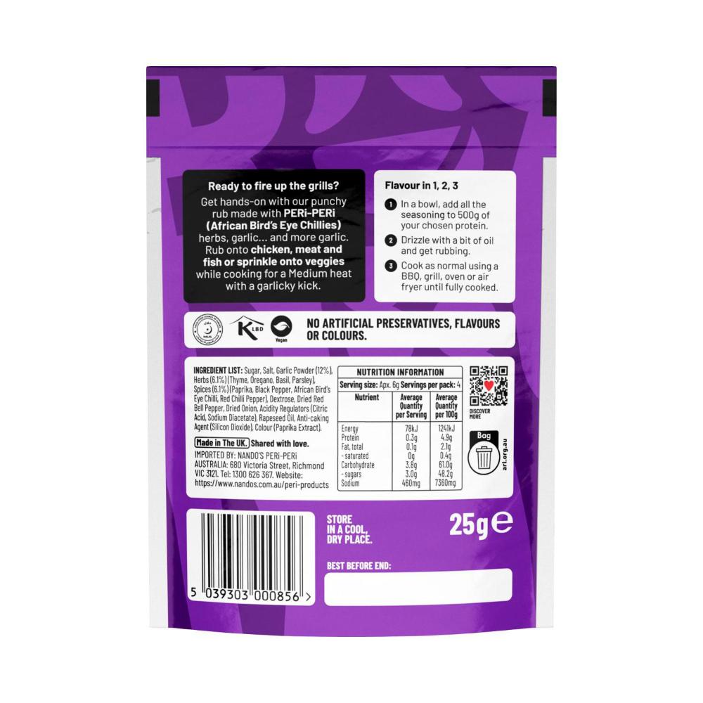 Nando's Peri Peri Garlic Rub - 25g