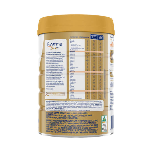 Biostime Sn-2 Bio Plus Hpo Follow-on Formula 6-12 Months - 800g