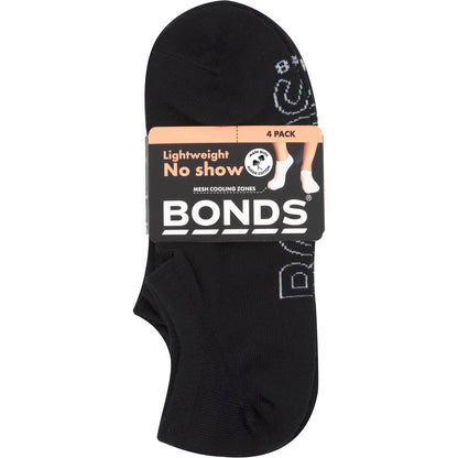 Bonds Womens Logo Socks Light Size 8 Plus Assorted 4 Pack