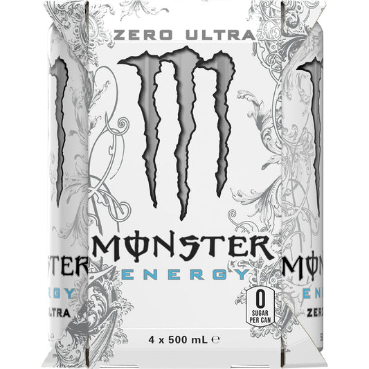 Monster Energy Ultra Cans 500ml X 4 Pack