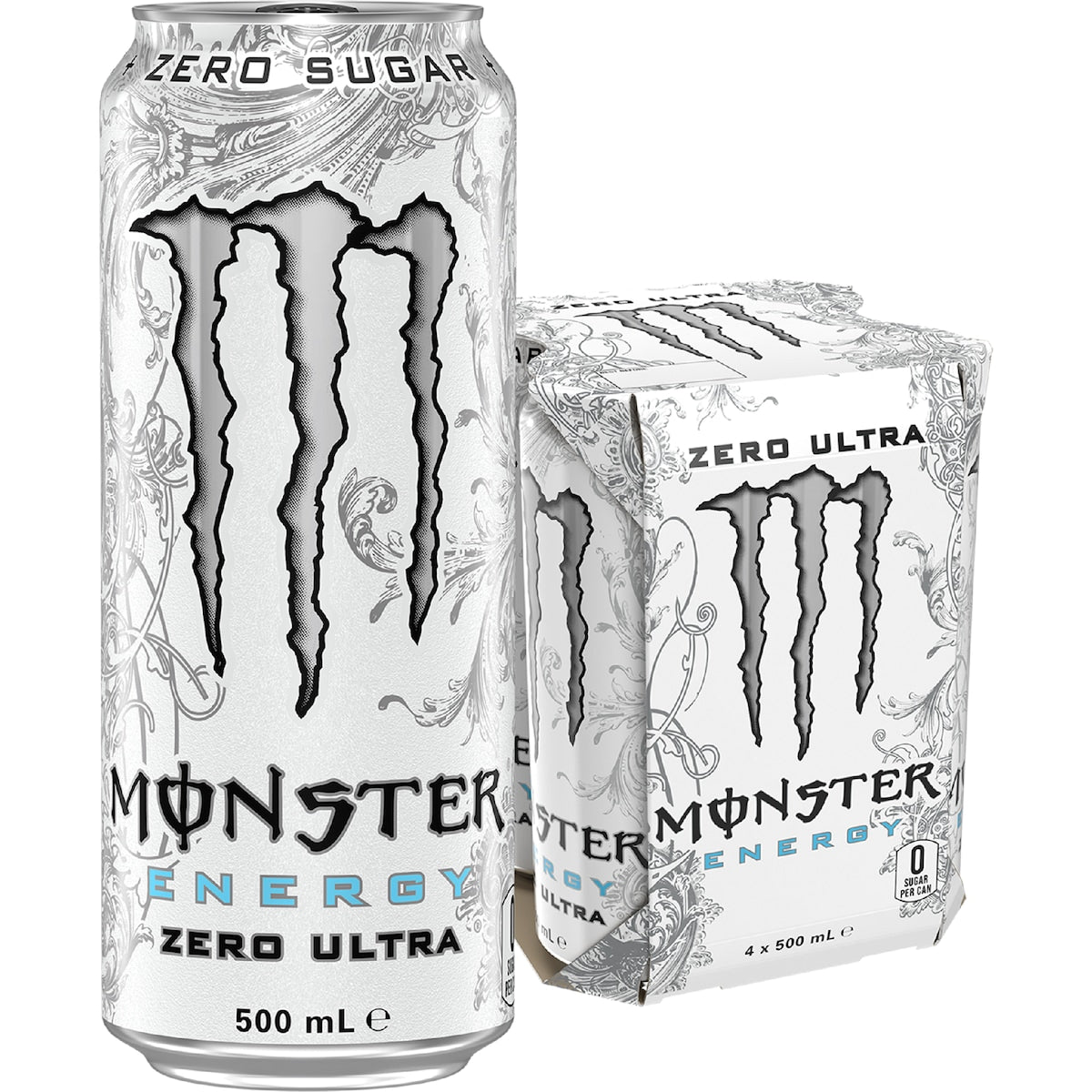 Monster Energy Ultra Cans 500ml X 4 Pack