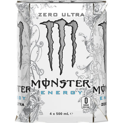 Monster Energy Ultra Multipack Cans 500ml x4 Pack