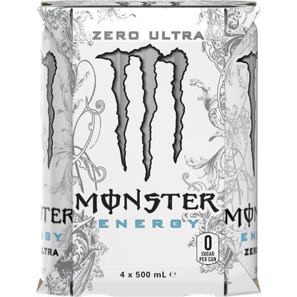 Monster Energy Ultra Cans 500ml X 4 Pack