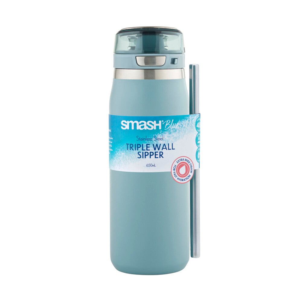 Smash Blue Triple Wall Sipper 650ml - 1 each