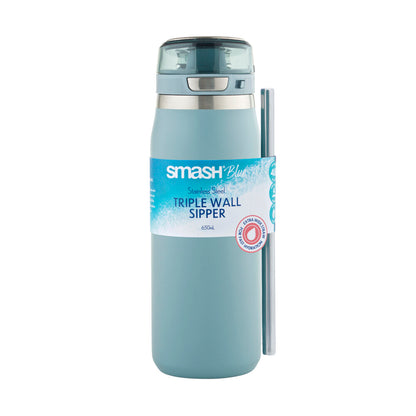 Smash Blue Triple Wall Sipper 650ml - 1 each