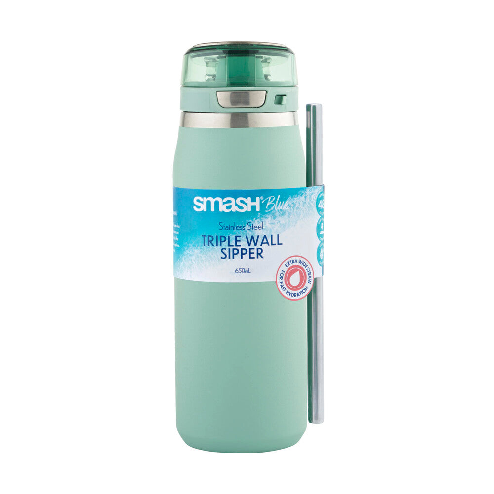 Smash Blue Triple Wall Sipper 650ml - 1 each