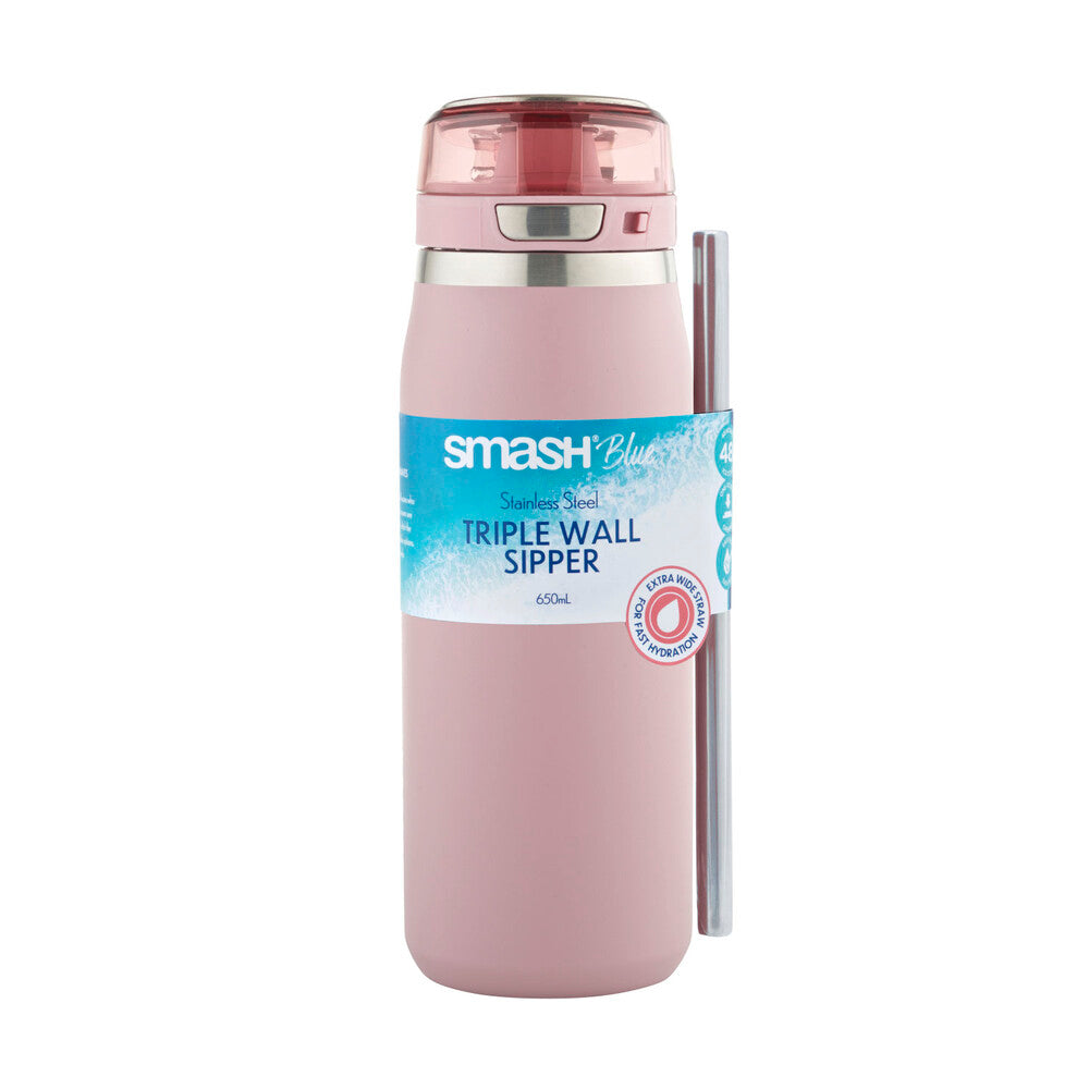 Smash Blue Triple Wall Sipper 650ml - 1 each