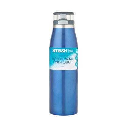 Smash Blue Stainless Steel Double Wall One Touch - 690mL