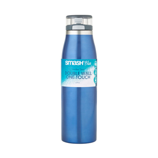 Smash Blue Stainless Steel Double Wall One Touch - 690mL