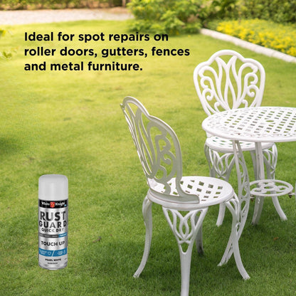 White Knight Rust Guard Touch Up Spray Paint - 300g - Pearl White