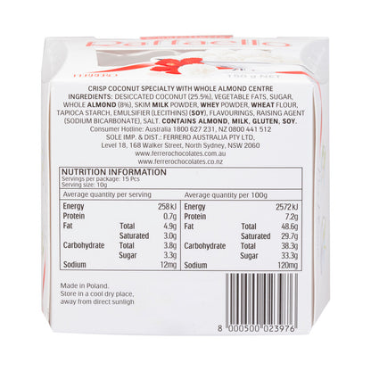 Ferrero Raffaello Coconut And Almond Gift Box 15 Pack - 150g