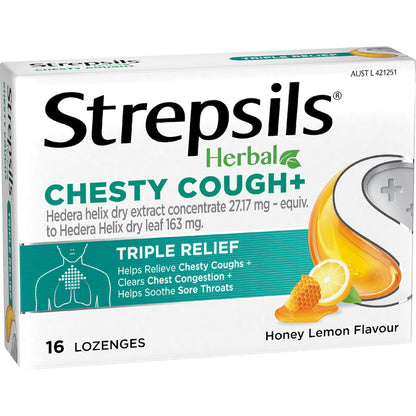 Strepsils Herbal Chesty Cough Lozenges 16 Pack