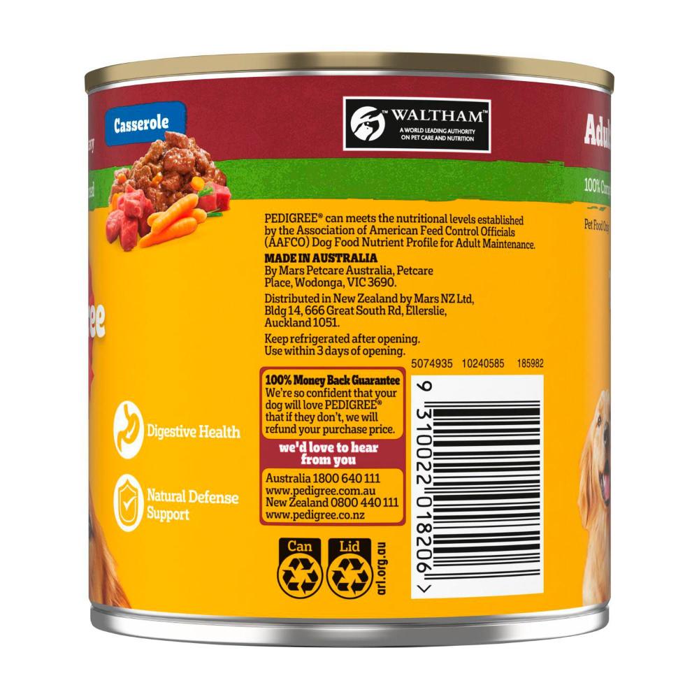 Pedigree Casserole With Beef & Gravy Adult Wet Dog Food Can - 700g