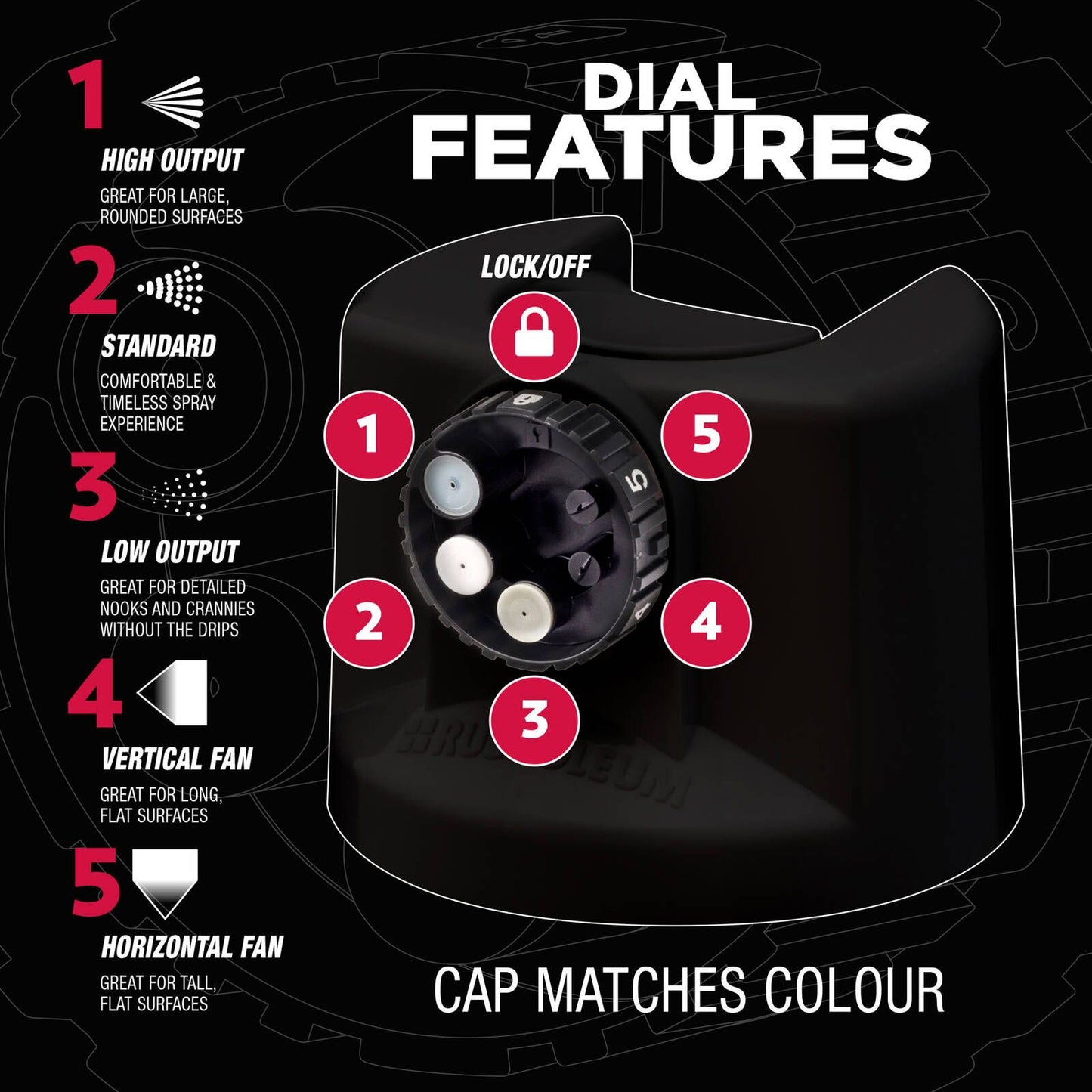 Rust Oleum Custom Spray - 5 in 1 - Gloss Black - 340g