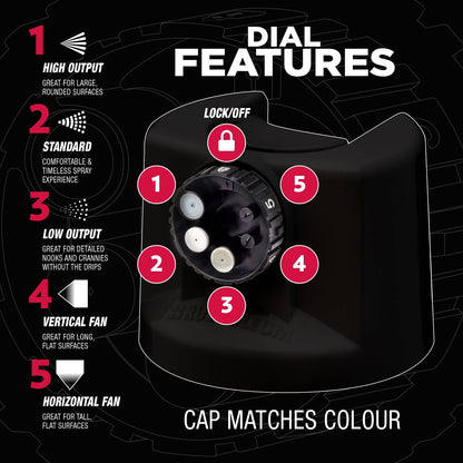 Rust Oleum Custom Spray - 5 in 1 - Gloss Black - 340g