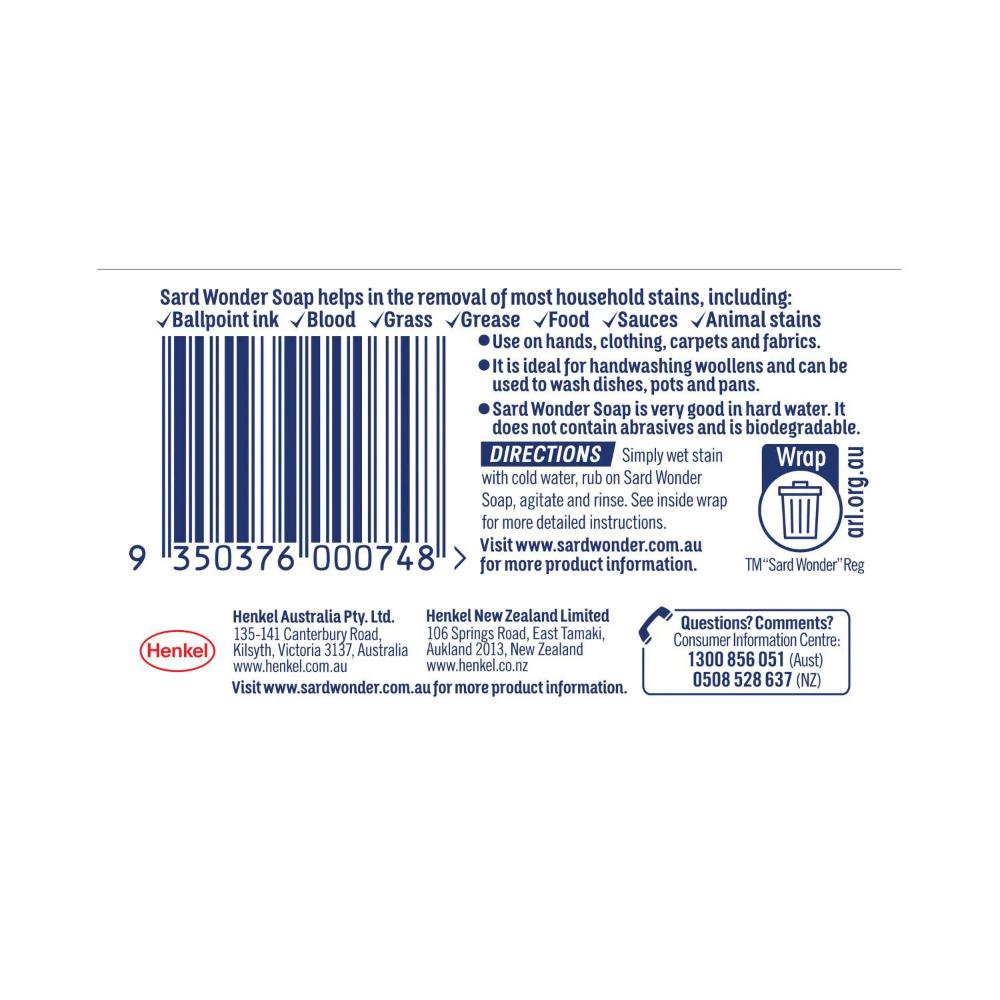Sard Wonder Soap Laundry Bar Eucalyptus - 120g