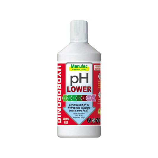 Manutec Hydroponic pH Lower - 600ml