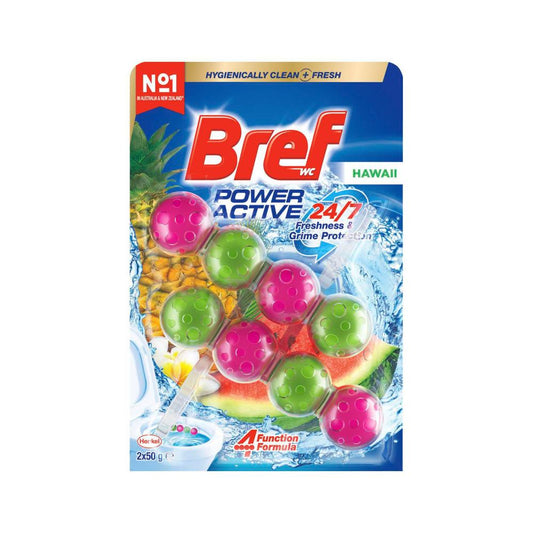Bref Power Active Toilet Cleaner Rim Block Hawaii 2x50g - 100g